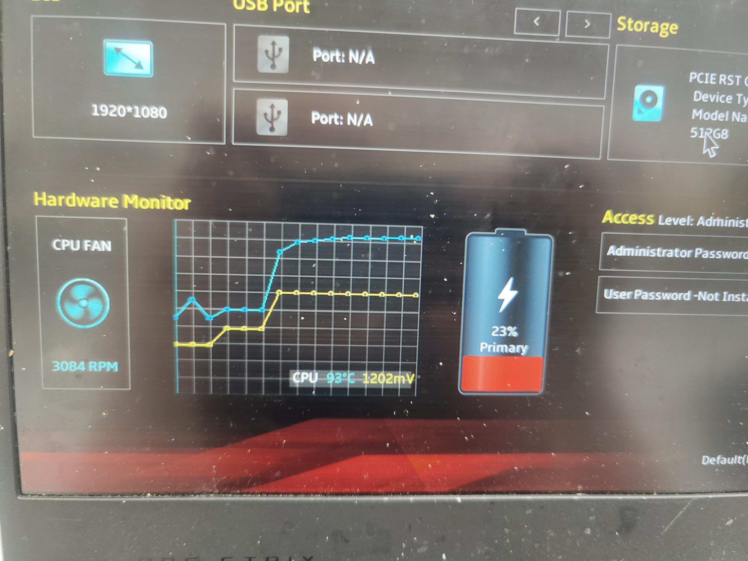 Battery Screenshot before repair